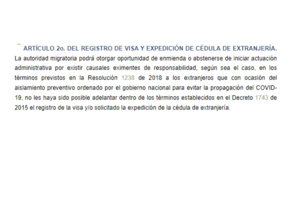 Article 2 - Resolution 0918 of 2020