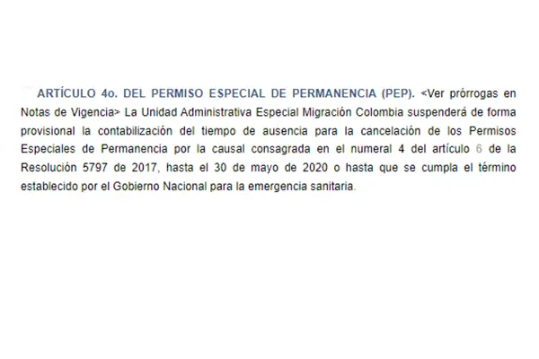 Article 4 - Resolution 0918 of 2020