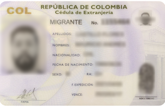 Cédula de Extranjería - Foreign ID Card